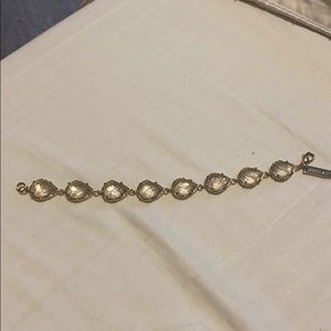 Kendra Scott gold and clear stones bracelet